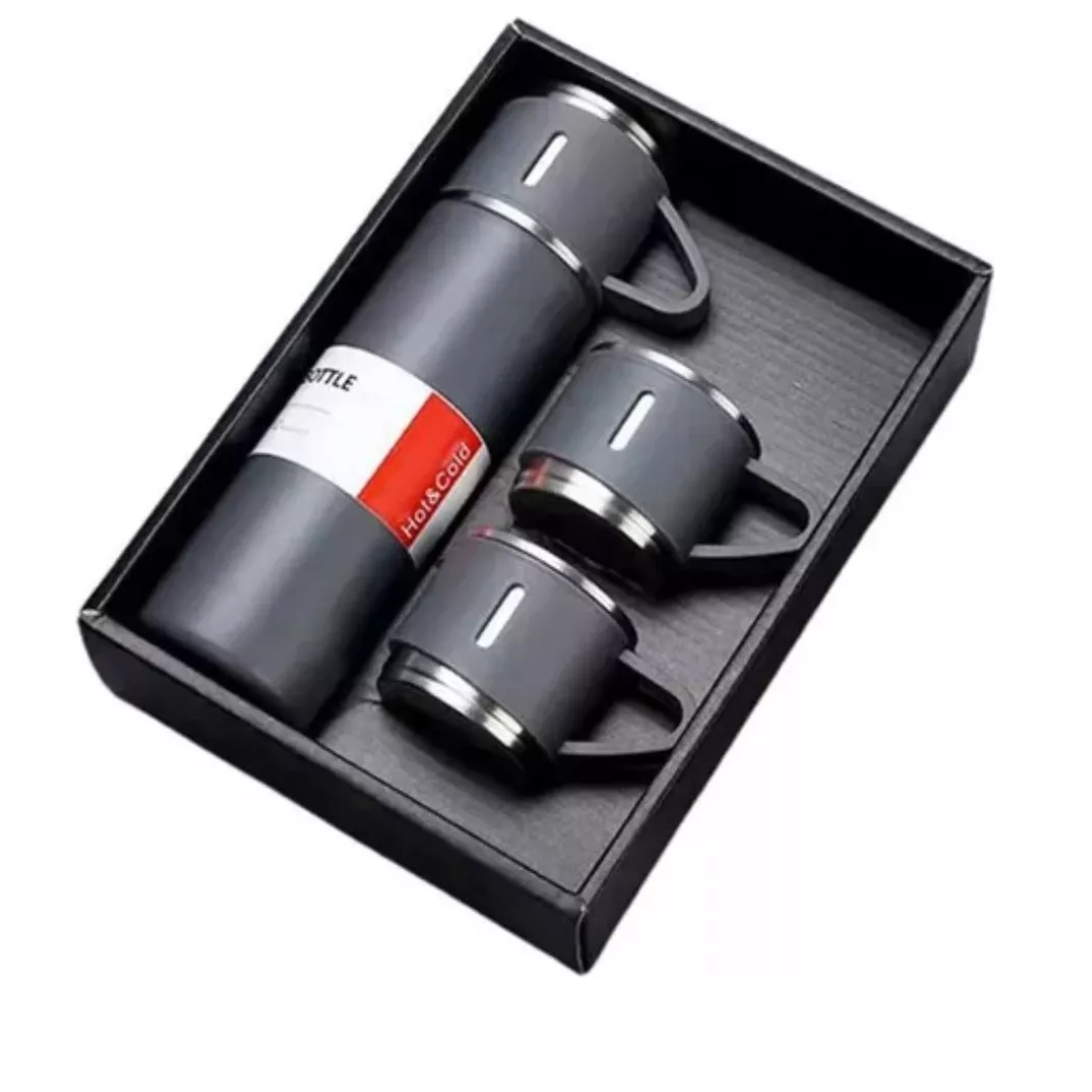 Miniatura 3 de combo termo 3  tazas y lonchera blanca